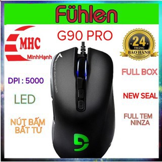 Chuột Chơi Game Fuhlen G90 PRO Với Nút Bấm 'Bất Tử' - Lò Xo Bất Tử 80 Triệu Click Bảo hành 2 năm