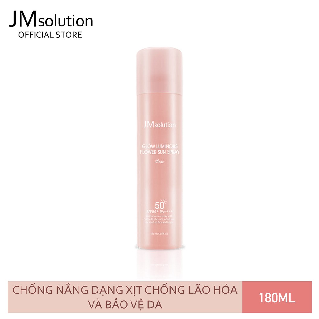 Xịt Chống Nắng Ngừa Lão Hóa Bảo Vệ Da Jmsolution Glow Luminous Sun Spray 180ml