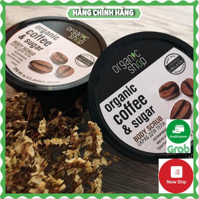 Tẩy Da Chết Body Organic Shop Dưỡng Da Trắng Sáng Của Nga - HANA SHOP