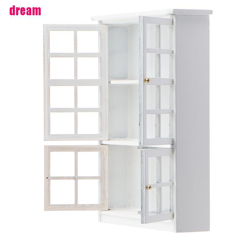 Tủ Gỗ Trưng Bày Trang Trí Nhà Búp Bê Xinh Xắn