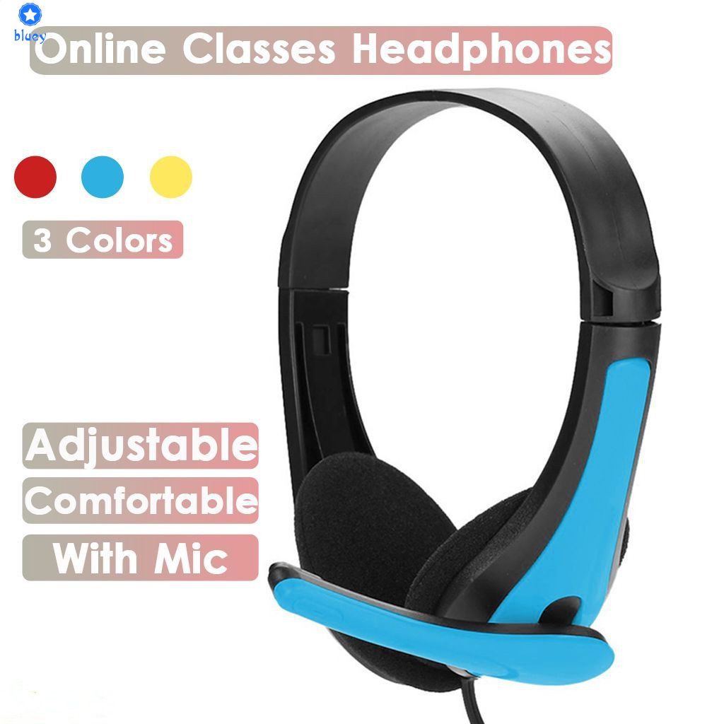 Có dây Tai Nghe Tai Nghe Stereo Tai Nghe Âm Bass Tai Nghe chơi game headphone 3.5mm Với Mic Cho Máy Tính PC Gamer MP3 Máy Nghe Nhạc chất lượng Cao 【Bluey】