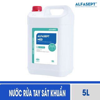 Dung Dịch Rửa Tay ALFASEPT Med Giúp Diệt Khuẩn Toàn Diện, Nhanh Chóng Với Hệ Phức Hợp Chất Dưỡng Ẩm Can 5L