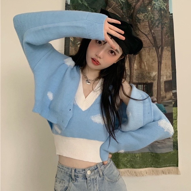 Áo lửng hai dây QADCOL/ Áo khoác cardigan QADCOL thời trang dành cho nữ