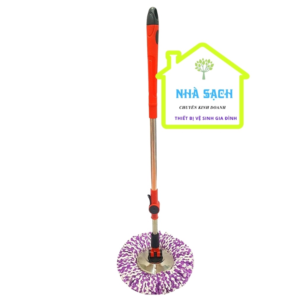 Cây Lau Nhà 360 Bàn Nhựa , Bàn Inox Bền Đẹp [ Đã Bao Gồm Bông Lau ]