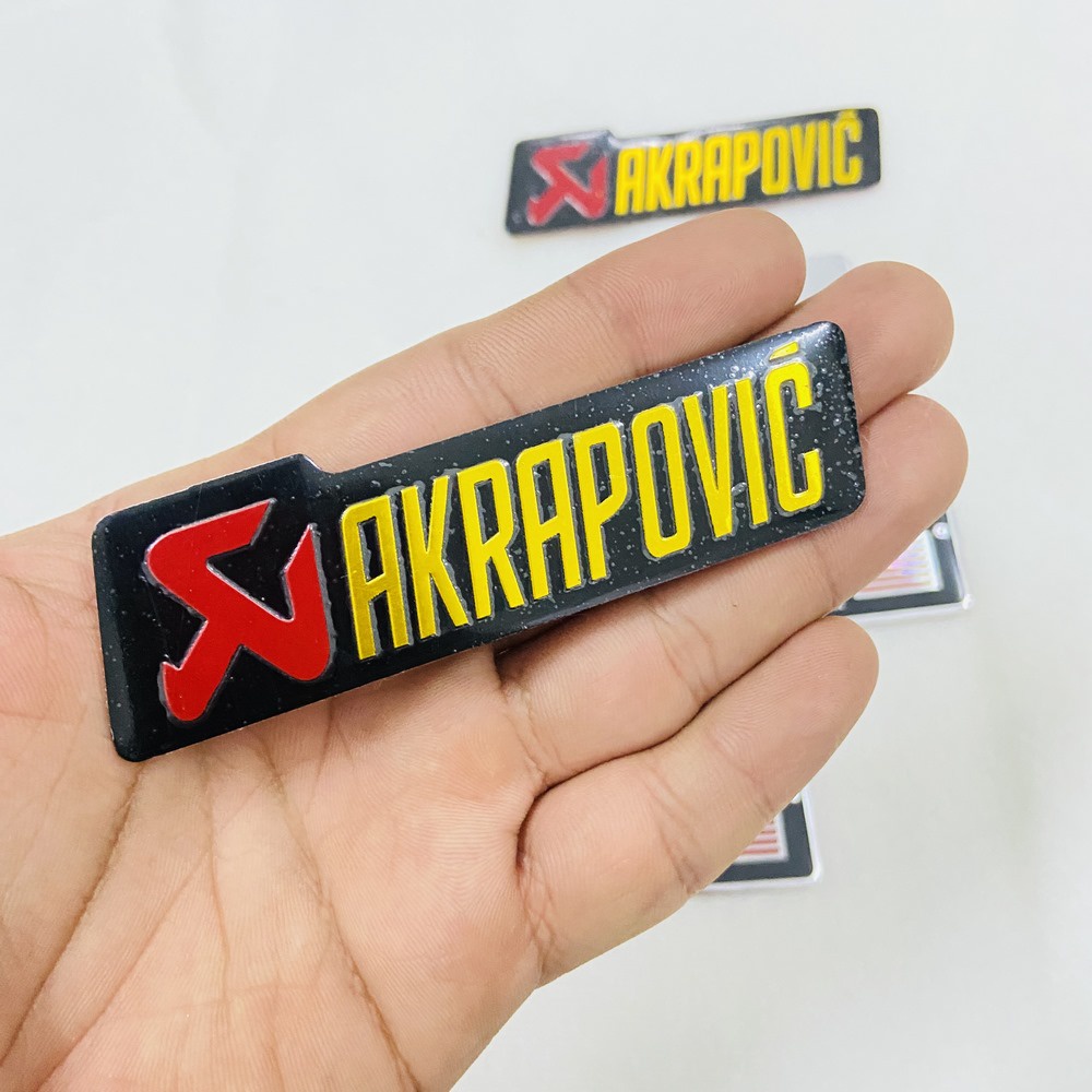 BỘ SƯU TẬP CÁC LOẠI TEM NHÔM CHỮ LEOVIN, AKRAPOVIC, YOSHIMURA DÁN GẤP XE MÁY, PÔ XE MÁY VARIO, CLICK, VISION, SH 150