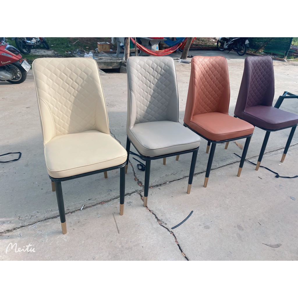 Ghế ăn hiện đai bọc da