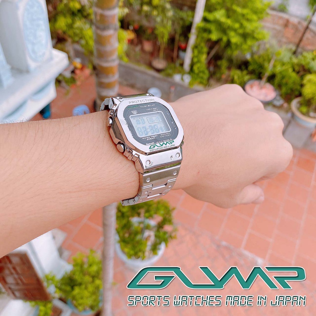 Đồng hồ nam Casio GMW-B5000 Mặt 42mm,Màu bạc,dây đeo thép không ghỉ siêu cá tính-GumpVN