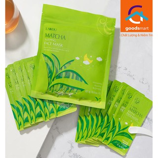 [Sẵn Hàng]-Bịch 15 Miếng Mặt Nạ Ngủ Trà Xanh Matcha Mud Mask Laikou