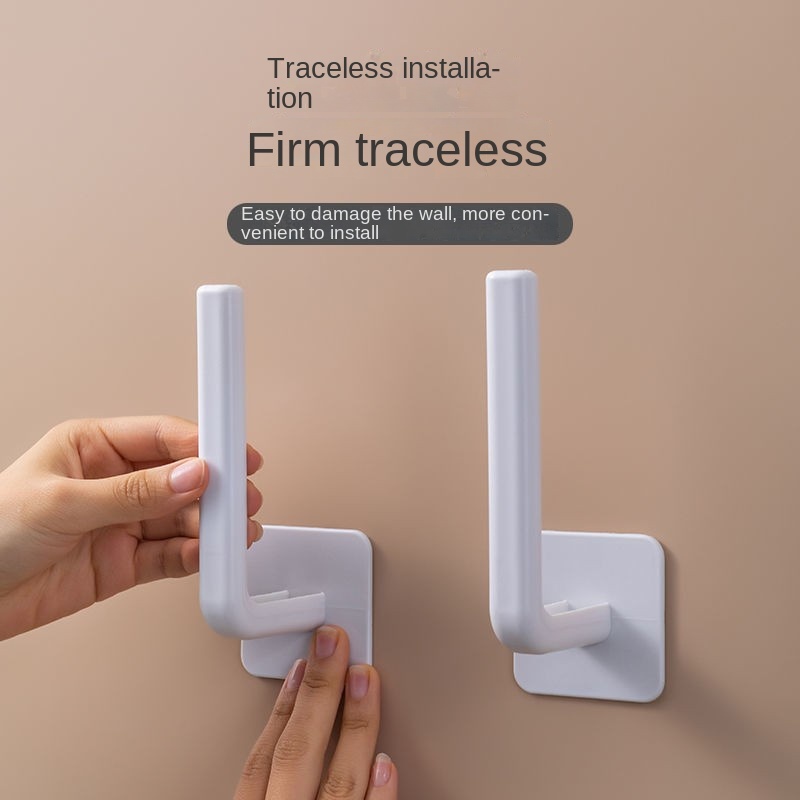 Móc Treo Quần Áo Hình Chữ L Bằng Nhựa Viscose Chắc Chắn Không Đục Lỗ Đa Năng