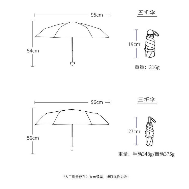 Dù Gấp Mini Chống Tia UV Chất Liệu Vinyl Tiện Dụng