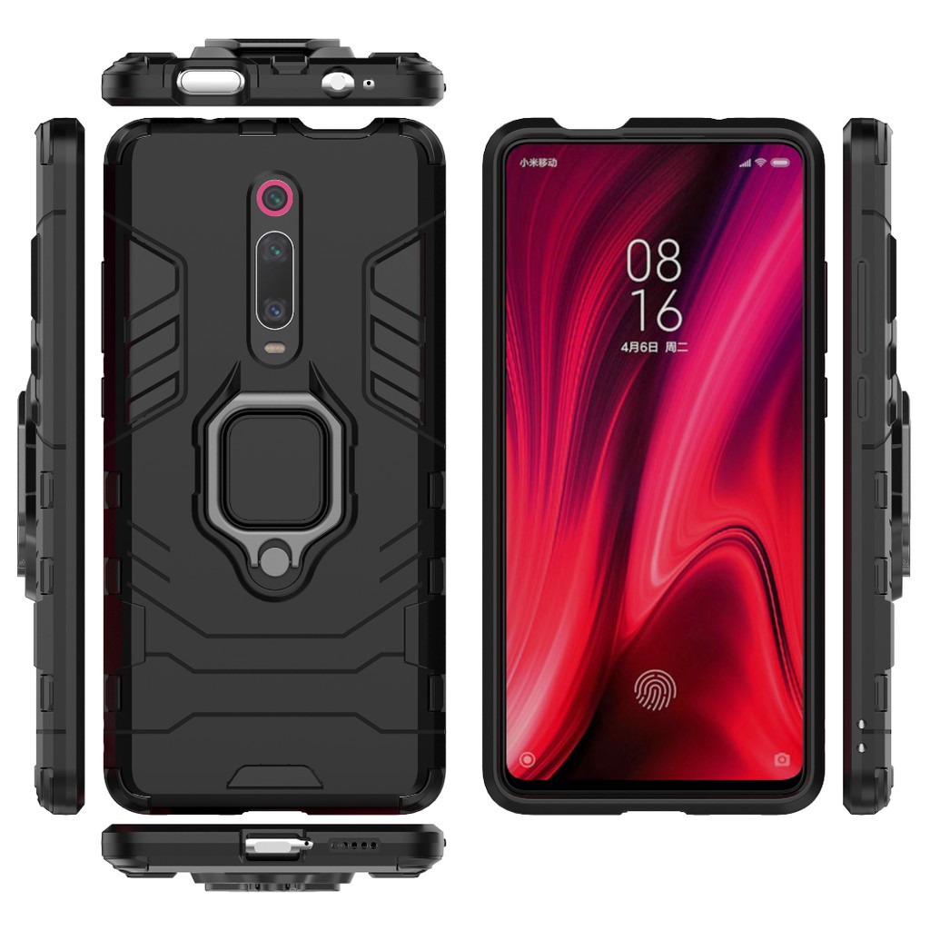 Ốp lưng cứng kèm giá nhẫn đỡ thời trang dành cho Xiaomi Redmi K20 K20 Pro