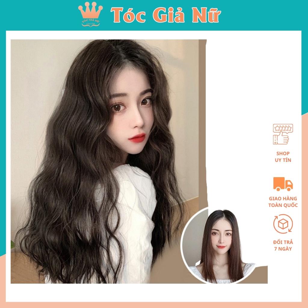 Tóc giả nữ 😀Freeship😀 tóc kẹp dải xoăn 3 trục _ mã a13
