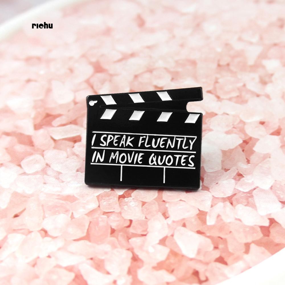 Huy Hiệu Cài Áo Hình Bảng Phim Clapboard Tráng Men Unisex