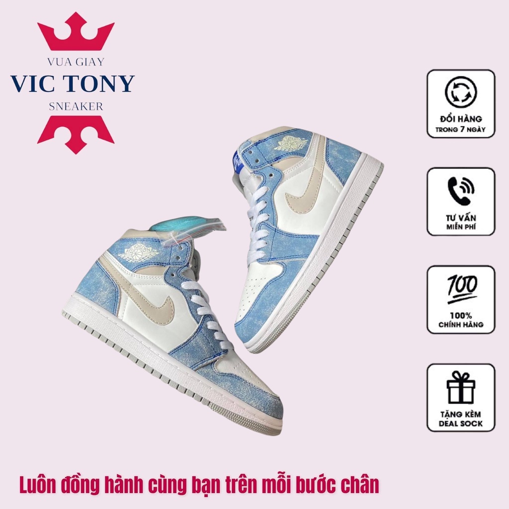Giày Jordan 1 cao cổ hyper royal xanh nỉ, Giày JD1 xanh nỉ cổ cao siêu hot 2021 Full Box Bill | BigBuy360 - bigbuy360.vn