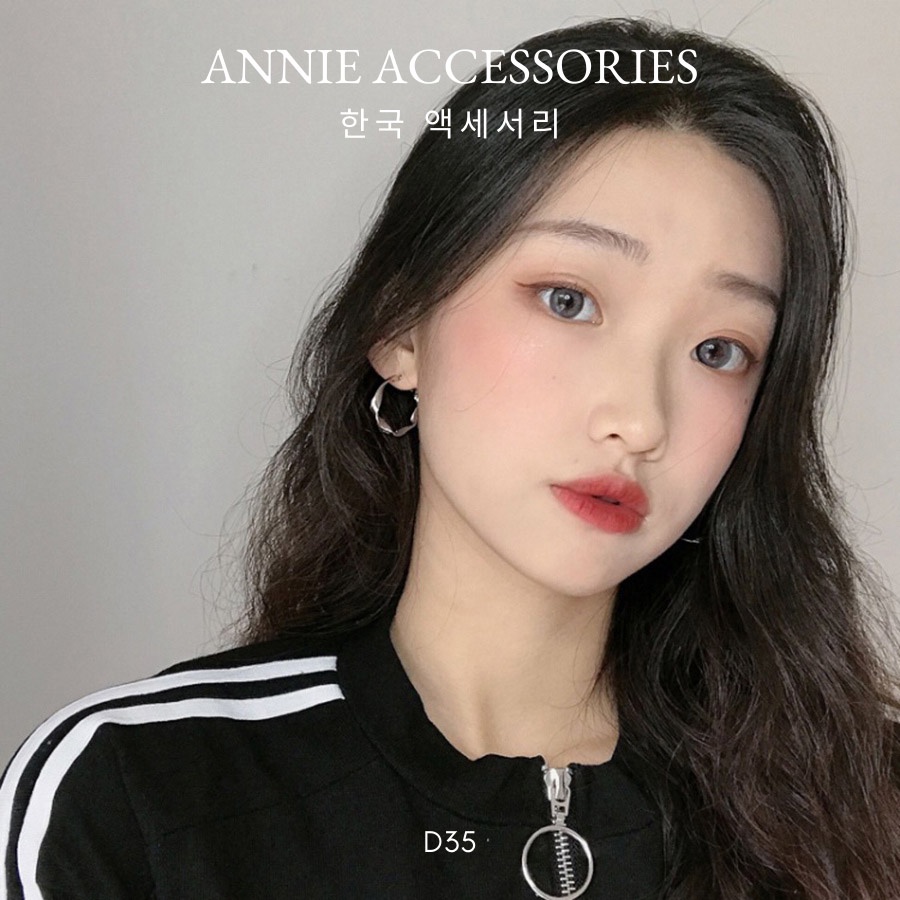 Bông tai tròn nhiều size cá tính dành cho nữ ANNIE - D07