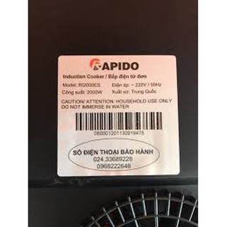 Bếp từ đơn Rapido RI2000ES - Thương hiệu Đức