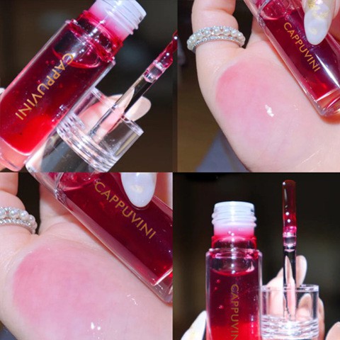 [Hàng mới về] Set 3 son bóng dưỡng ẩm Cappuvini trong suốt tiện dụng