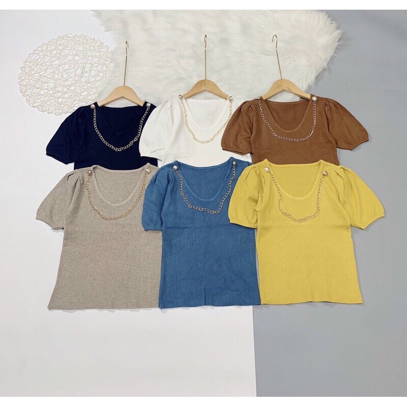 Áo len Mongtoghi tay bồng dáng ngắn siêu xinh | BigBuy360 - bigbuy360.vn