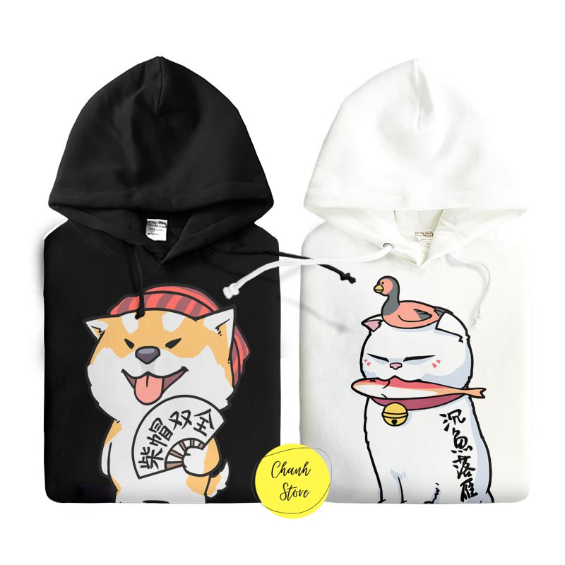 Áo Hoodie Cute Chó Mèo Thích Hợp Làm Áo Đôi Áo Nhóm