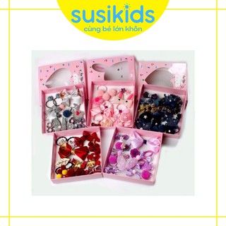Kẹp tóc nơ cho bé gái phong cách hàn quốc hộp 18 cái siêu cute PK001 - Susikids