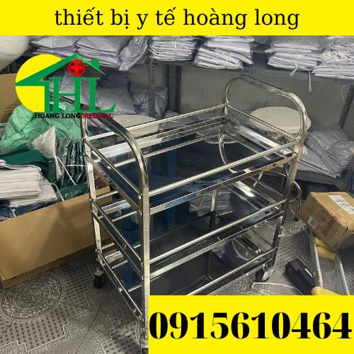 Xe Tiêm 2 Tầng Inox - Xe Đẩy Inox