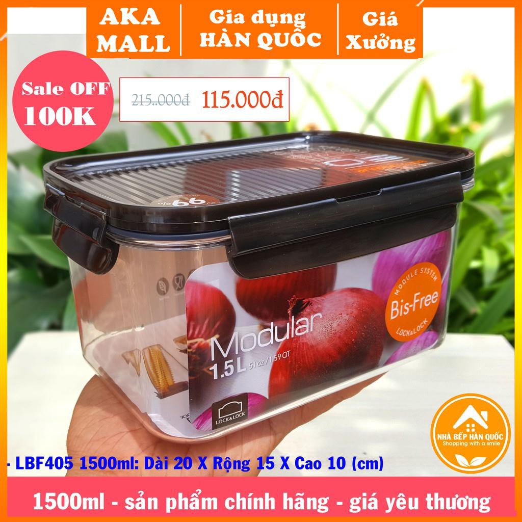 Hộp Bảo Quản Thực Phẩm Hình Chữ Nhật Lock&Lock Bisfree Modular LBF405 1500ml .