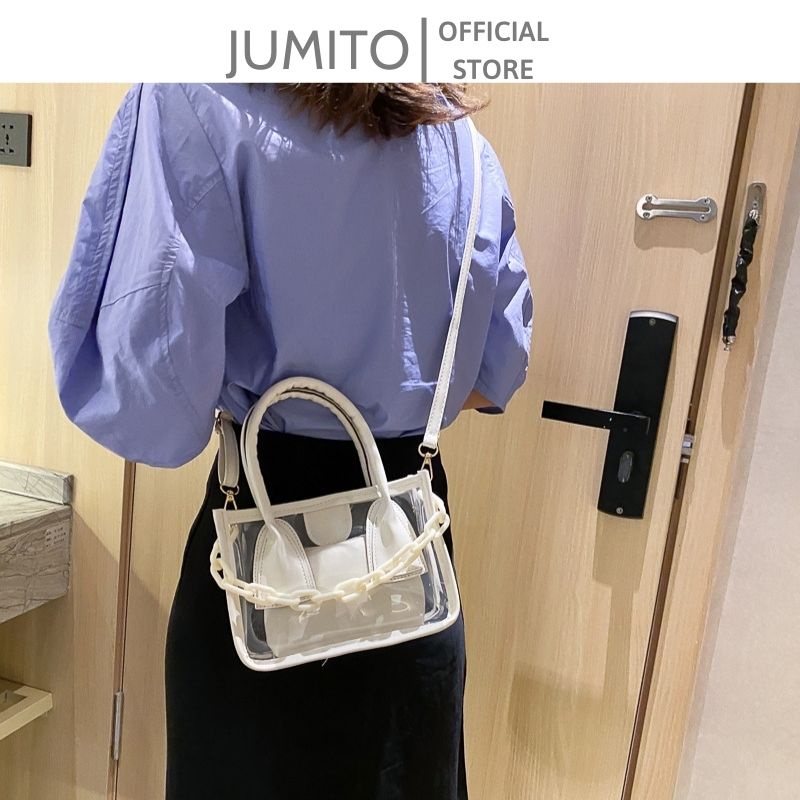 Túi xách nữ đeo chéo cầm tay dây xích trong 2 in 1 hàng Quảng Châu JUMITO SD1200