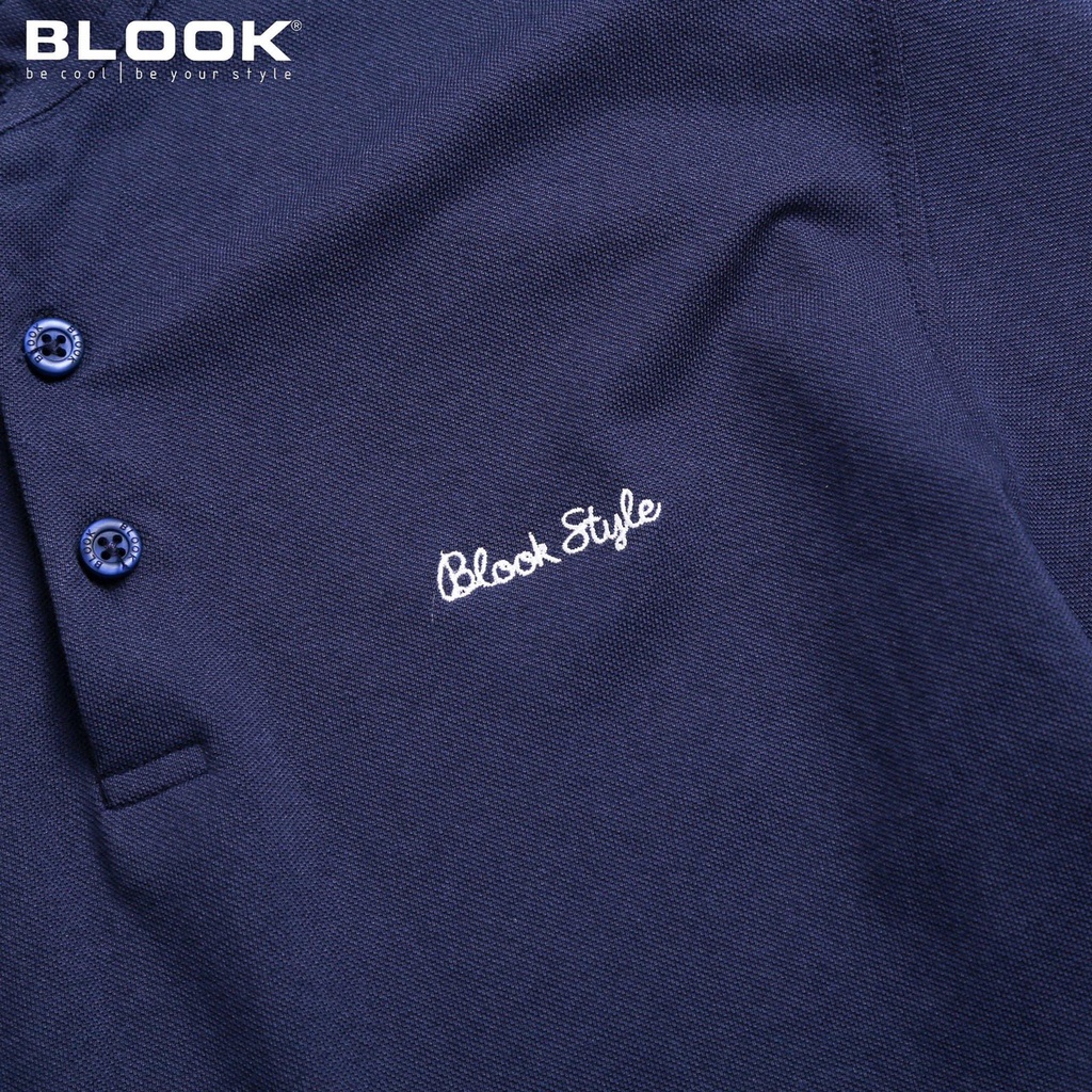 Áo Polo nam cổ trụ BLOOK vải thun mềm thêu logo đơn giản mã 35001