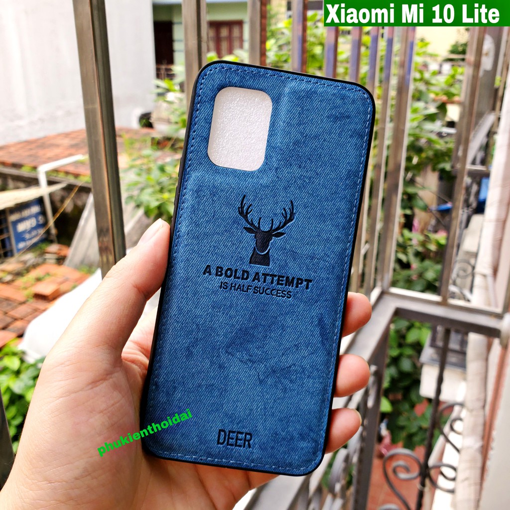 Ốp lưng Xiaomi Mi 10 Lite FREESHIP Từ 50k chống sốc vải đầu hươu nai cao cấp