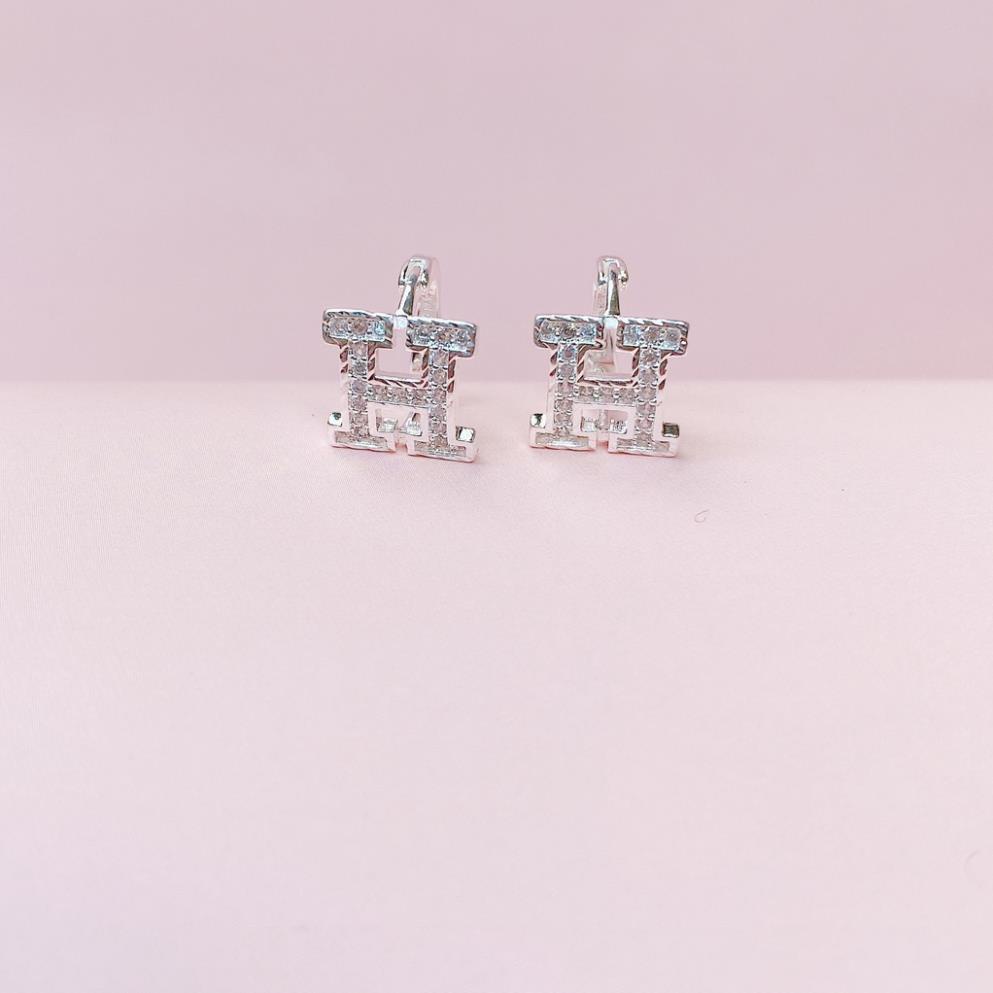 Bông tai bạc nữ kiểu dáng chữ H sang trọng Trang Sức 𝐀𝐍𝐓𝐀 𝐉𝐞𝐰𝐞𝐥𝐫𝐲 - ATJ8055