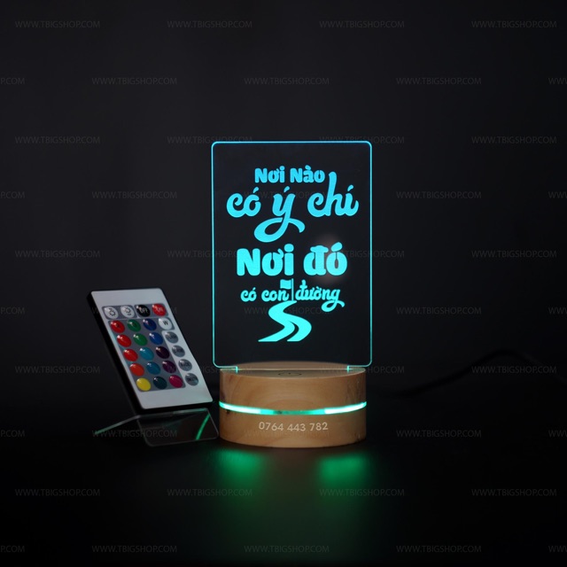 13 Mẫu Tranh Động Lực Để Bàn đèn Led 3D có Remote điều khiển LEVU