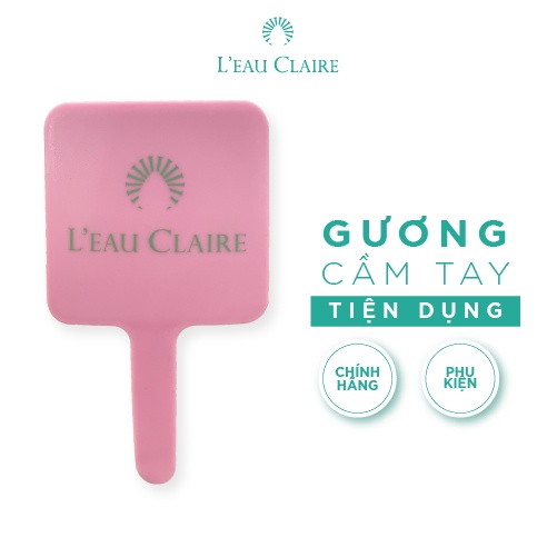 Gương Cầm Tay L'eau Claire Vuông Màu Cam Tiện Dụng Chỉnh Trang Makeup Làm Đẹp Cho Khách Spa