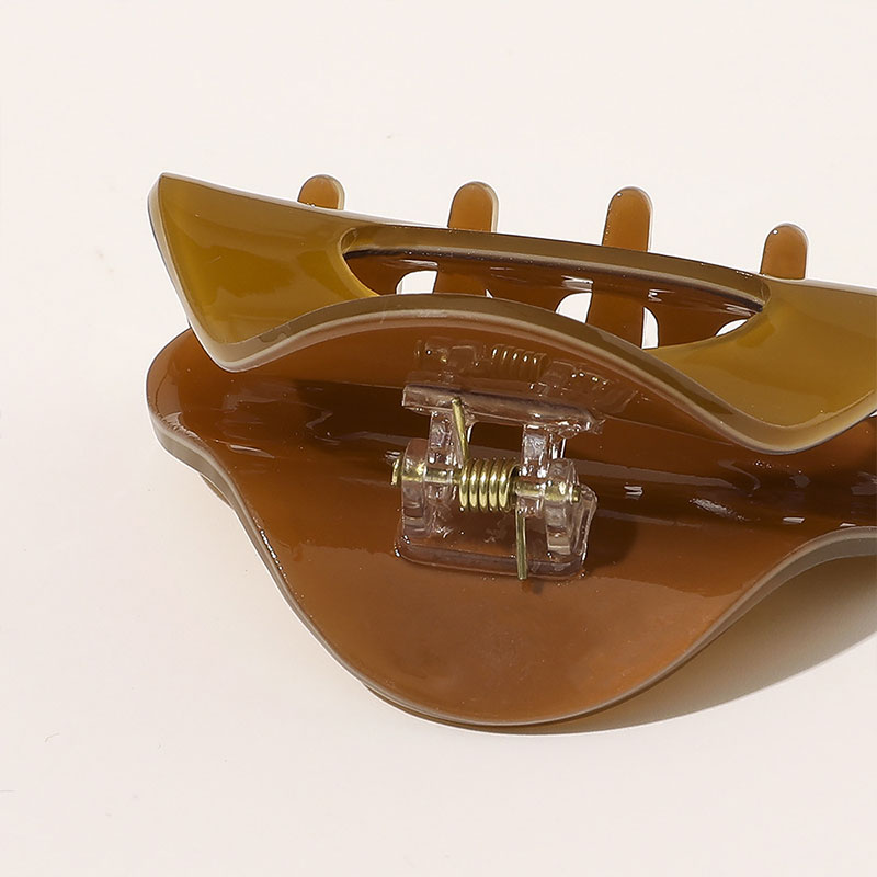 Kẹp tóc nhựa acrylic hình bán nguyệt xinh xắn cho nữ