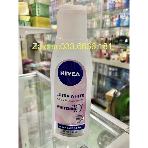 nước hoa Hồng NIVEA dưỡng trắng và cân bằng độ ẩm chai 200ml