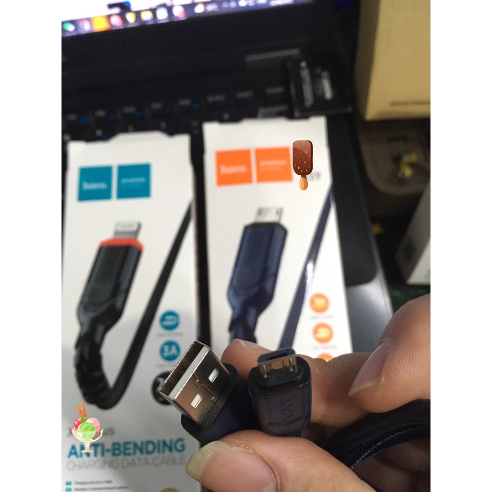 🌟🌟Dây Cáp Sạc Nhanh HOCO Dù Chống Gãy 2.4A 3A Hỗ Trợ Truyền Dữ Liệu Cho ip Micro USB Type C Dài 1M 2m PD 20W 60W