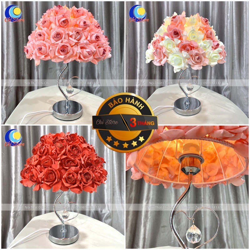 Đèn Ngủ Để Bàn Hoa Hồng - Quà Tặng, Quà Cưới, Trang Trí Phòng Cưới Siêu Xinh HÀNG SẴN