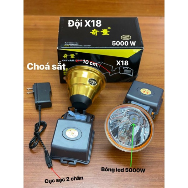 ĐÈN ĐỘI ĐẦU CHÓA NHÔM  SIÊU SÁNG CÔNG SUẤT LỚN X18 5000W