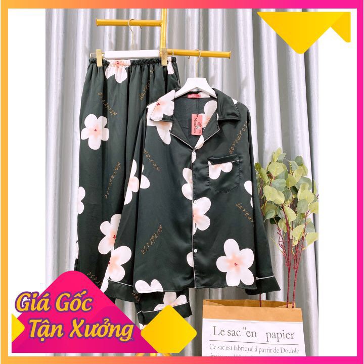 [Giá Tận Xưởng] Đồ bộ Pyjama Satin Tay Dài Quần Dài Cao Cấp-Nhiều Mẫu Đẹp-Shop Đồ bộ giá rẻ