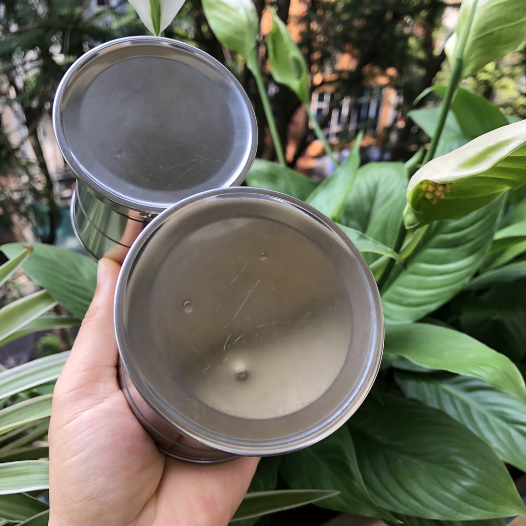 Cốc uống nước SALE Cốc gấp gọn mini Inox cá nhân đa năng cao cấp bỏ túi du lịch có móc treo giá rẻ