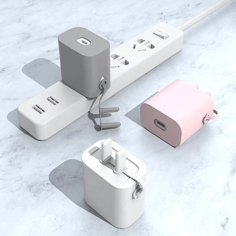 Ốp silicon mềm bảo vệ đầu sạc compatible for iphone 18W/20W