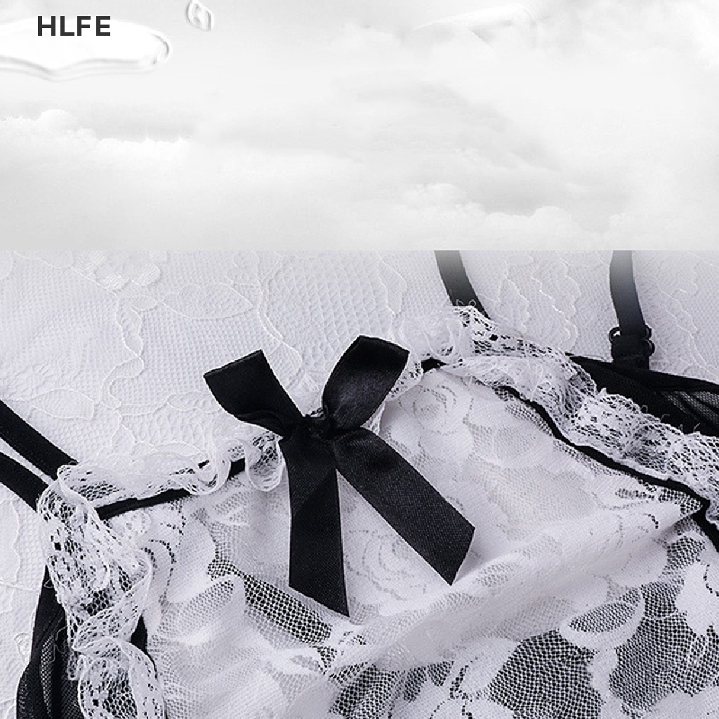 HL Bow Lace Cosplay Maid Uniform Lingerie Sexy Halloween Role Play Costumes FE