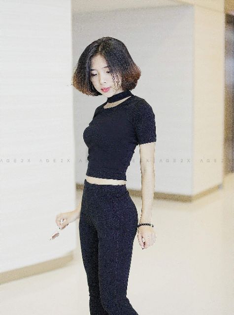 Quần legging lưng liền đen trơn AGE2X | BigBuy360 - bigbuy360.vn