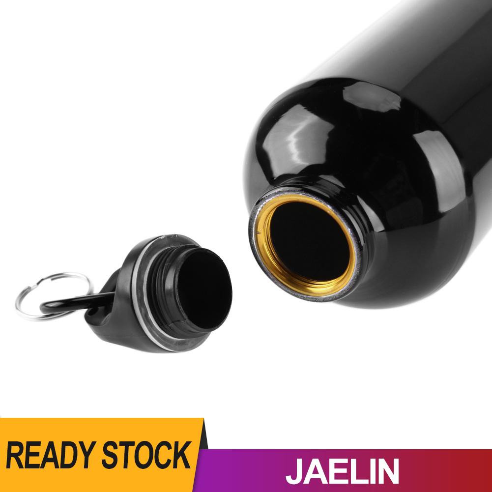 Bình Nước 500ml Bằng Hợp Kim Nhôm Màu Đen Tiện Dụng Mang Theo Cắm Trại / Đạp Xe