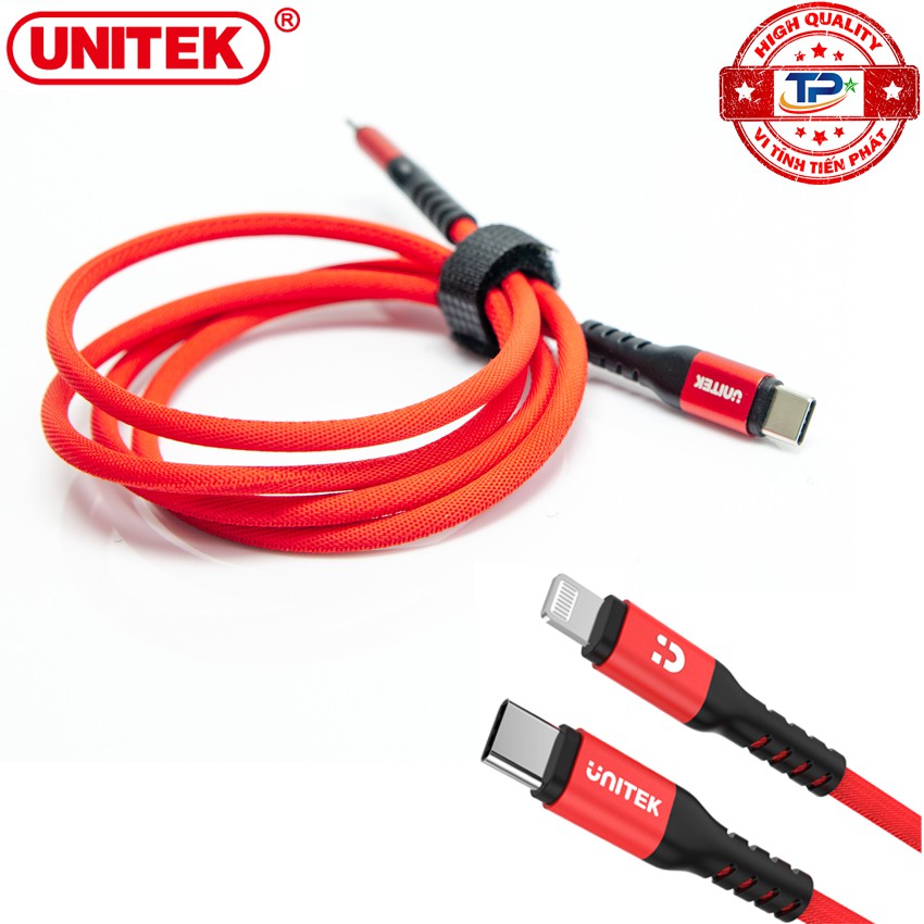 Cáp chuyển USB Type-C sang Lightning Unitek C14060RD - Hàng xịn