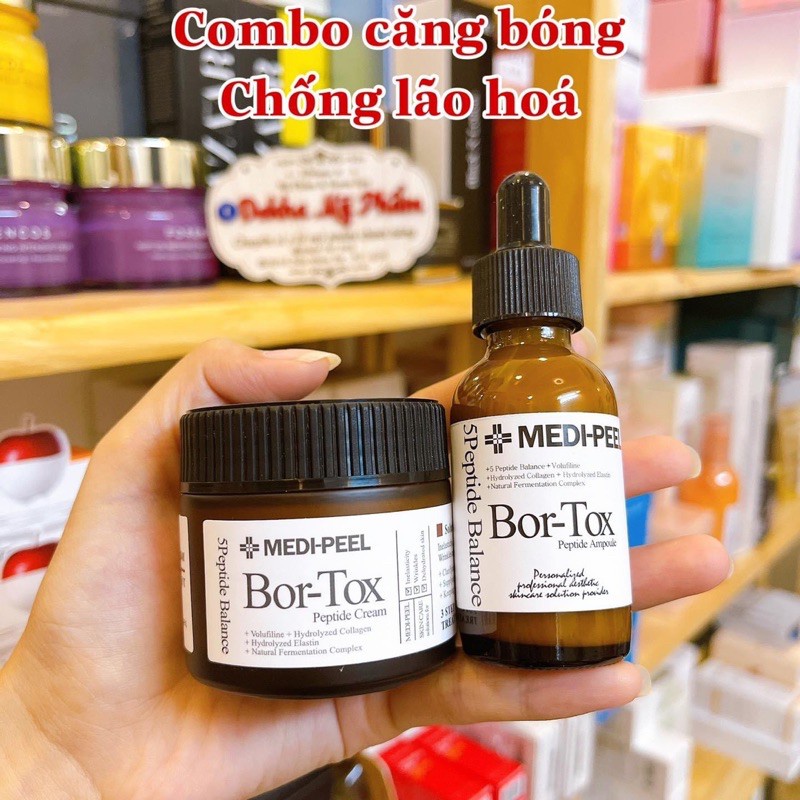 Combo Kem Dưỡng Và Serum MEDI-PEEL Bor-Tox Dưỡng Da Căng Bóng