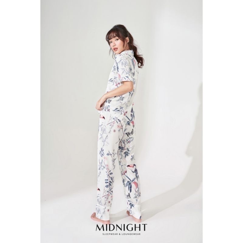Đồ ngủ mặc nhà Pyjamas tay ngắn quần dài Oriental - Midnight Sleepwear