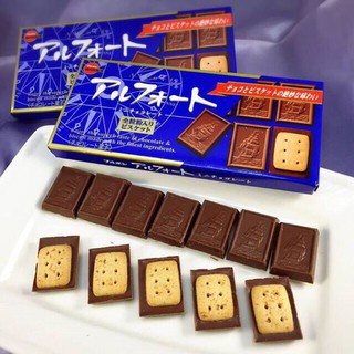 Bánh quy  Alfort Mini vị Socola và Vị Vani 55g ( 12 cái) - Hàng nội địa Nhật Bản