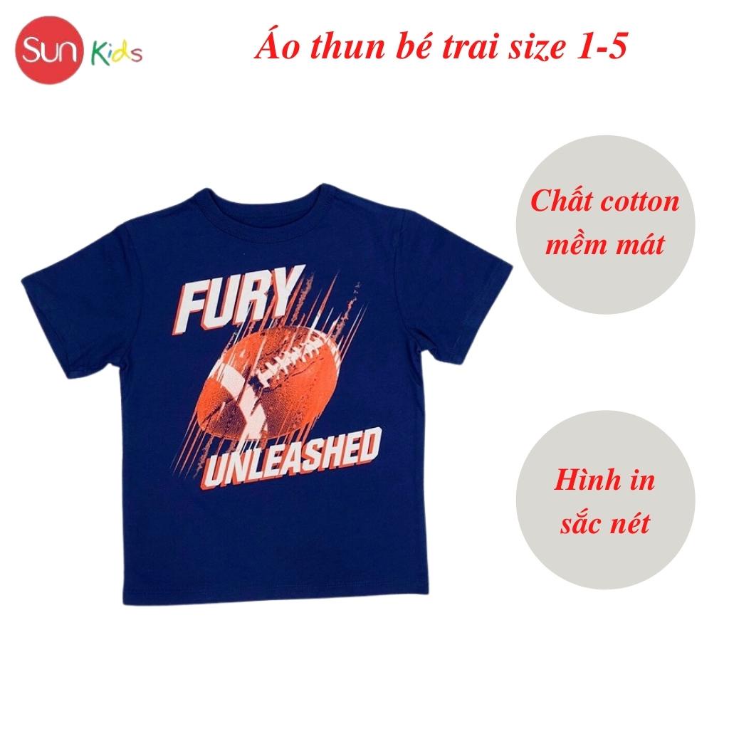 Áo thun bé trai xuất xịn, áo phông cho bé trai, chất cotton, size 1-5 tuổi - SUNKIDS