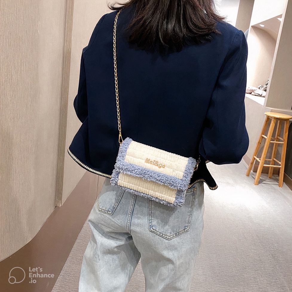 [Có video hướng dẫn] Túi tự đan handmade, túi len phối màu đeo chéo phong cách Hàn Quốc - Bộ phụ kiện đầy đủ LX108