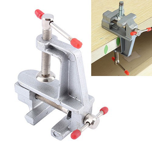 Kẹp ê tô mini kích thước 3.5 inch được làm từ nhôm , dùng làm nữ trang